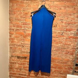 Reformation royal blue knit halter dress - never worn NWOT